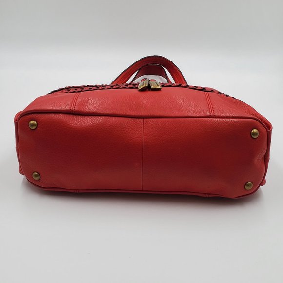 B. Makowsky Cherry Red Nantucket Satchel - Picture 8 of 15